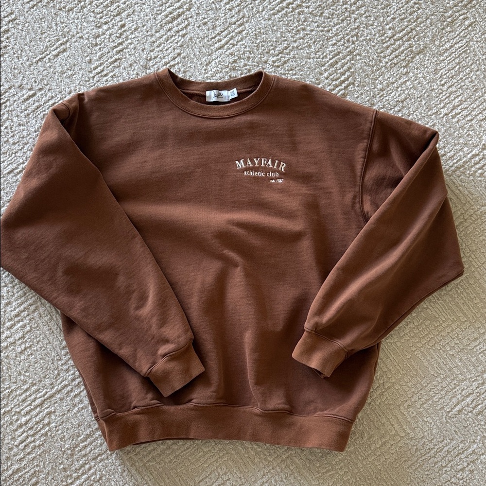 New Mayfair athletic club Brown Cognac Crewneck Sweatshirt